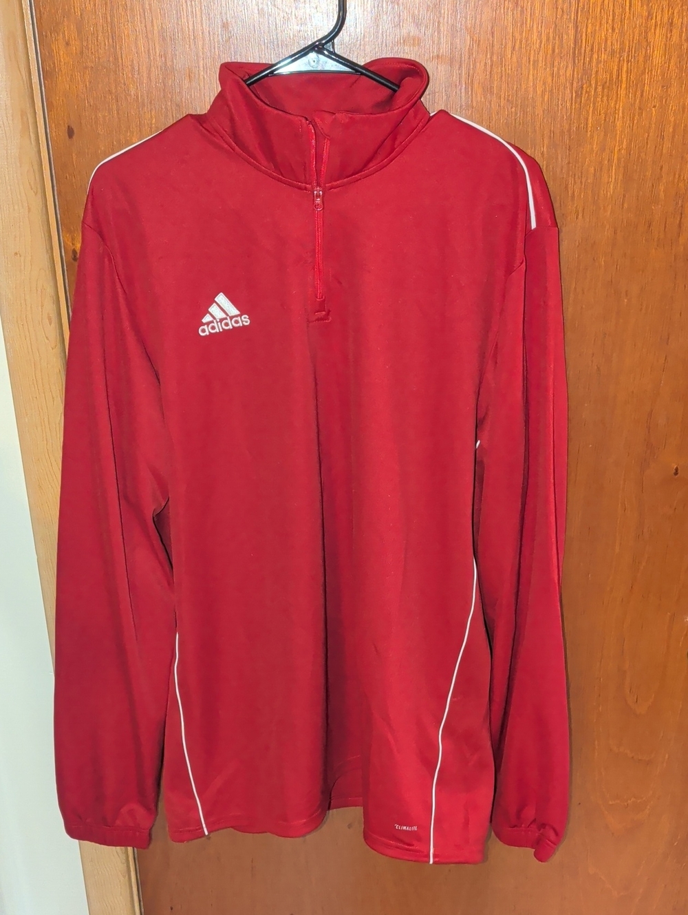 adidas Men’s Red Quarter-Zip Training Top